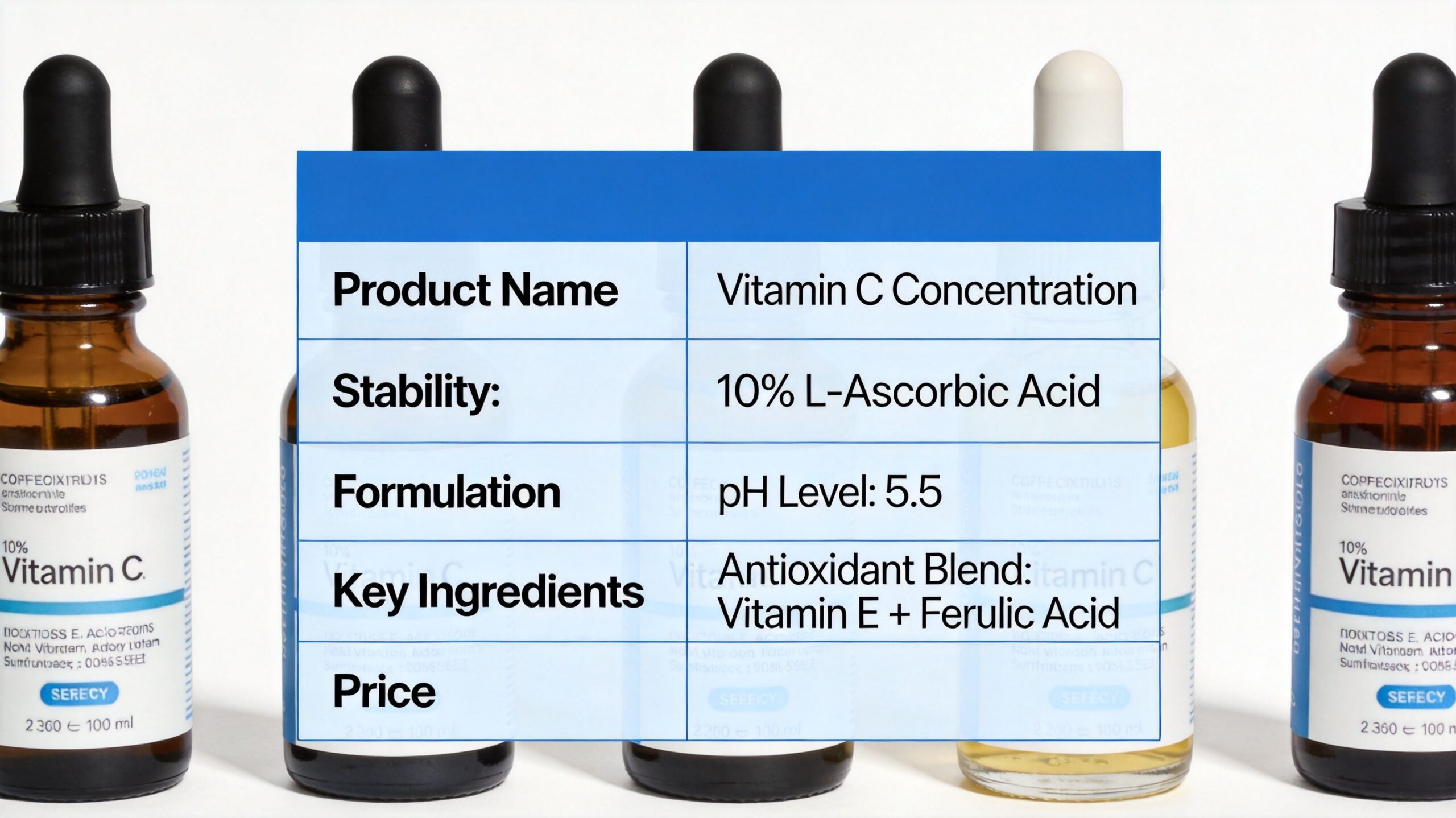 Vitamin C serum comparison