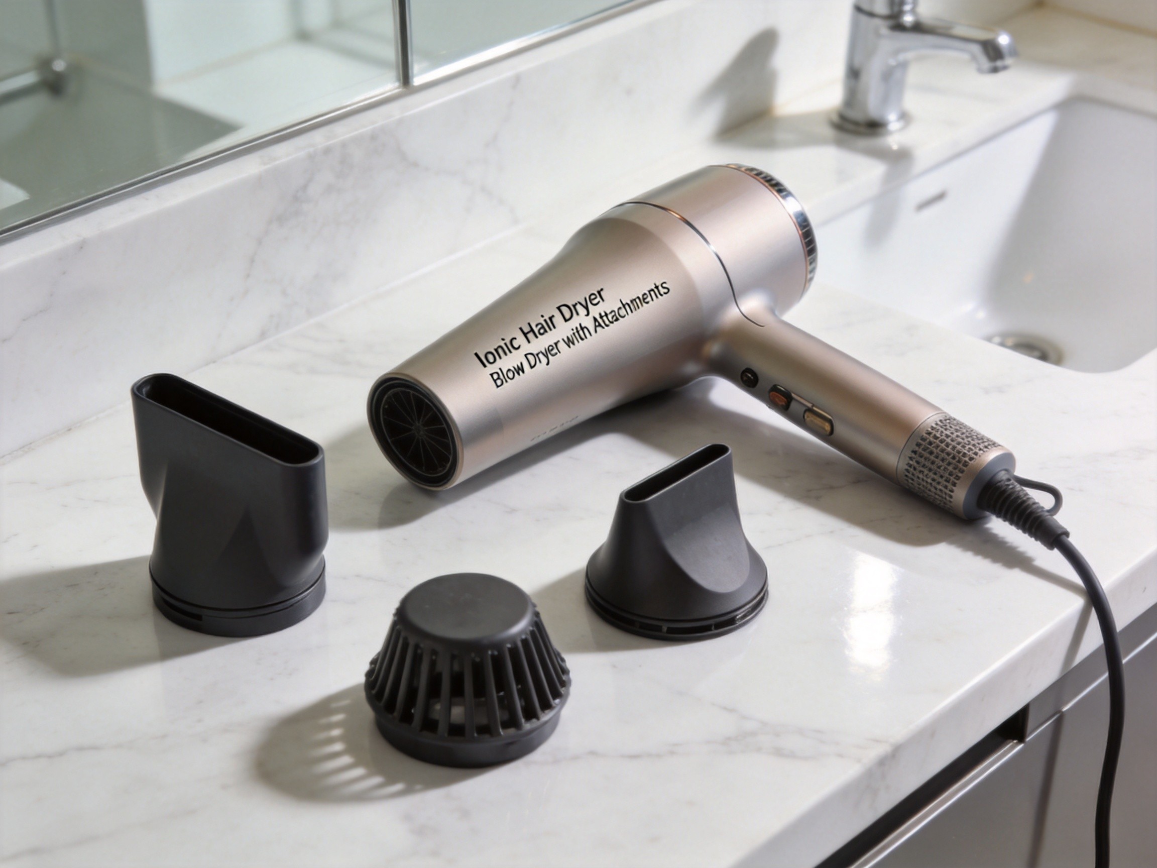 Hair dryer comparison flat lay