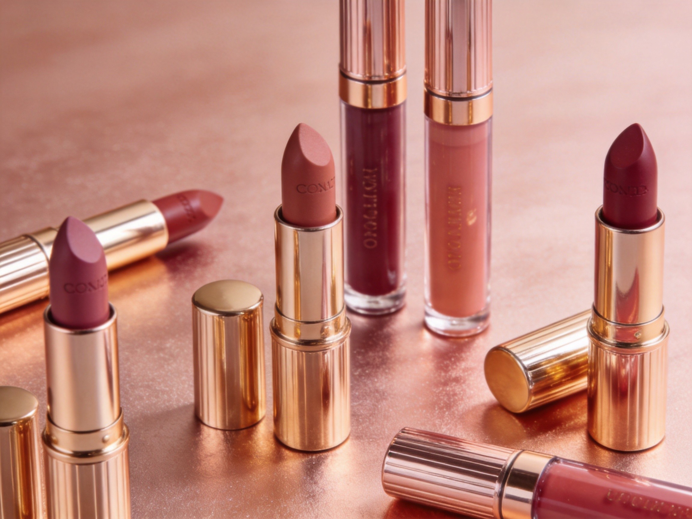 Luxury lipsticks arrangement