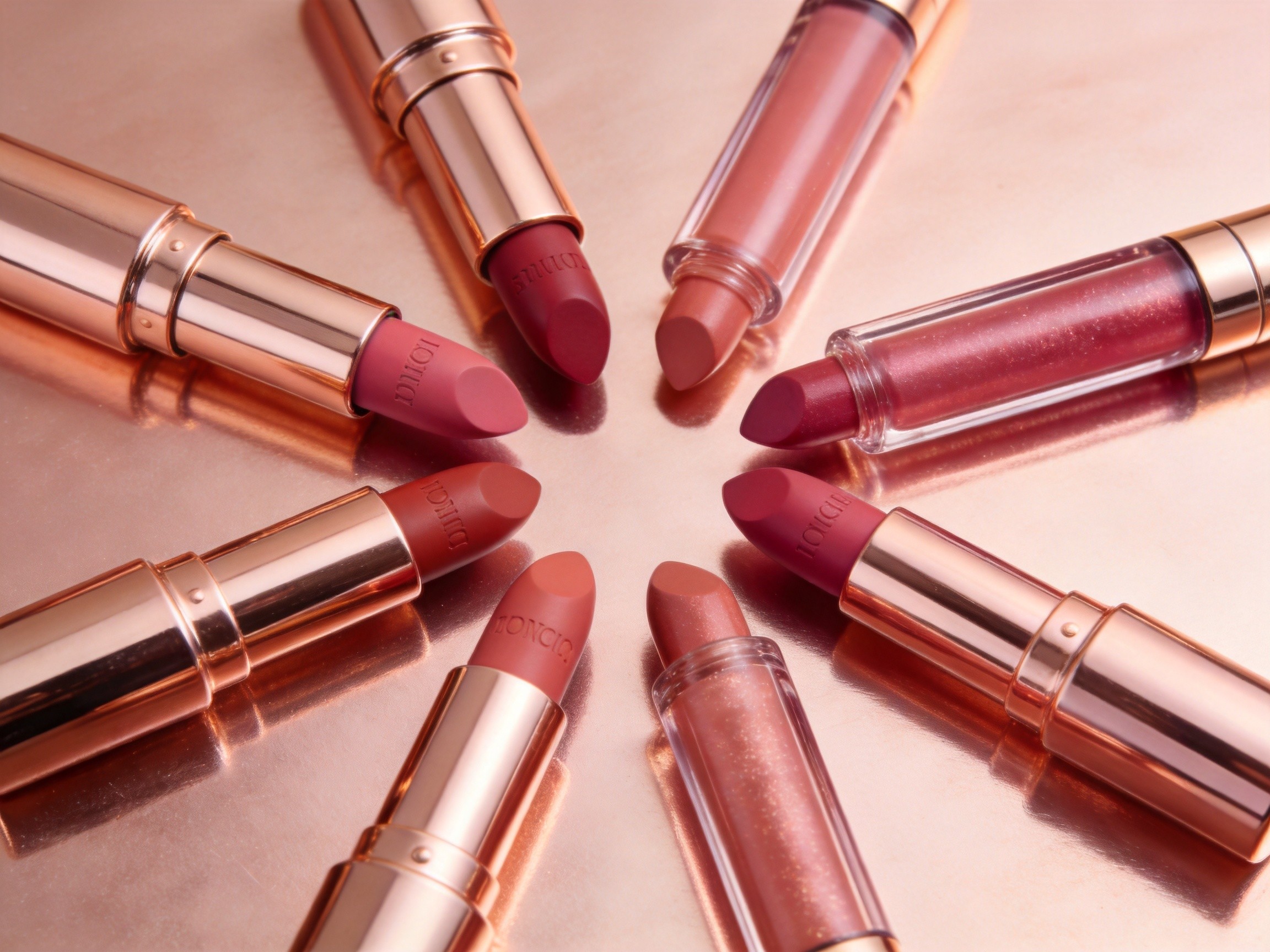 Lipsticks color comparison